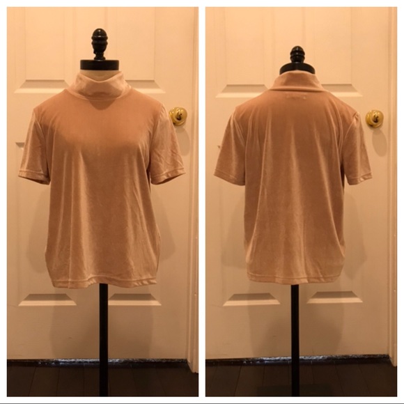 Madewell Tops - Madewell Mock Neck Velvet Shirt